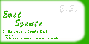 emil szente business card